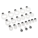 22pcs Silicone Fishing Rod Guide Line Ring Tips Eye Rings Repair Kit 22 Sizes