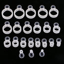 22pcs Silicone Fishing Rod Guide Line Ring Tips Eye Rings Repair Kit 22 Sizes