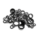 25x Fishing Rod Guides Eye Ring Tips Top Rings Pole Repair Kit Rod Building Reel Care Accessories