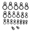 25x Fishing Rod Guides Eye Ring Tips Top Rings Pole Repair Kit Rod Building Reel Care Accessories