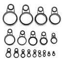 78pcs Telescopic Fishing Rod Guide Tip Repair Kit DIY Rod Eye Rings with Box