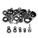 29pcs Fishing Rod Pole Guides Tip Eye Ring for Building Diameter 1.0-12mm