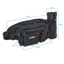 Adjustable Strap Fishing Tackle Bag Fishing Waist Pack Bum Bag Fanny Pack with Detachable Left / Right Water Bottle Pocket