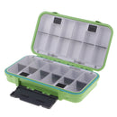 Waterproof Double Sided Tackle Organizer Case Lure Hook Box w/ Clear Windows & Silicone Seal