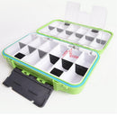 Waterproof Double Sided Tackle Organizer Case Lure Hook Box w/ Clear Windows & Silicone Seal