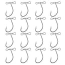 20pcs High Carbon Steel Fishing Hook & Double Hole Swivel for Fishing Lure
