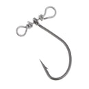 20pcs High Carbon Steel Fishing Hook & Double Hole Swivel for Fishing Lure