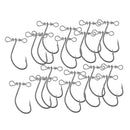20pcs High Carbon Steel Fishing Hook & Double Hole Swivel for Fishing Lure
