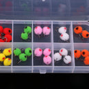 36pcs Glo Bug Egg Fly Salmon Trout Fly Fishing Flies, Mixed Colors