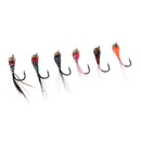 6pcs Brass Bead Head Epoxy Nymph Flies Fast Sinking Fly Fishing Trout Lure