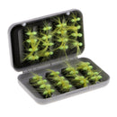 32pcs Hand-tied Fly Fishing Flies Simulation Insects Wet Flies Lures Hook Baits Kit for Herring/Bass/Trout/Grass Carp