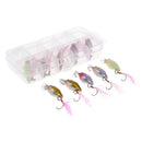 10 Pieces Lifelike Fishing Lures Bass Trout Bait Crankbait Fishing Hard Plastic Bait