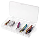 11Pcs Colorful Metal Spoon Fishing Lures Sequins Baits Spinnerbaits with Artificial Feathers Treble Hook