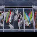 11Pcs Colorful Metal Spoon Fishing Lures Sequins Baits Spinnerbaits with Artificial Feathers Treble Hook
