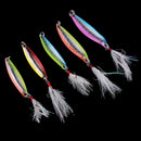11Pcs Colorful Metal Spoon Fishing Lures Sequins Baits Spinnerbaits with Artificial Feathers Treble Hook
