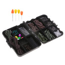 151pcs/box Fishing Accessories Hooks Snaps Safety Lead Clip/Rig Tube/Baiting Needle Carp Fishing Tackle Box