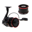Metal Spool Spinning Fishing Reel 12 + 1 Ball Bearings 4.6:1 and Spare Spool