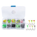 100pcs Multicolor Lead Head Fishing Hooks Jig Hooks Fishhooks for Soft Lure