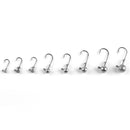 45pcs Lead Head Fishing Hooks Set Jig Fishhook Fising Accessories with Box for Soft Lures Earthworm Lobster