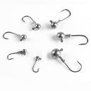45pcs Lead Head Fishing Hooks Set Jig Fishhook Fising Accessories with Box for Soft Lures Earthworm Lobster