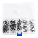 50pcs/set Strong Fishing Hooks Sharpened Treble Hooks 5 Sizes 2/0# 1# 3# 5# 7# Fishhook