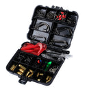 138pcs Soft Fishing Lure Accessories Box Set Hooks Swivels Beans Stop Sinker O-shape Ring Fishing Leader Wire