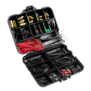138pcs Soft Fishing Lure Accessories Box Set Hooks Swivels Beans Stop Sinker O-shape Ring Fishing Leader Wire