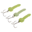 3pcs 3.5cm Artificial Bionics Metal Sequins Fishing Bait Treble Hooks 5g