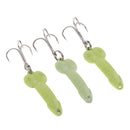 3pcs 3.5cm Artificial Bionics Metal Sequins Fishing Bait Treble Hooks 5g