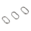 200x Extra Strong Stainless Steel Oval Split Rings Double Split Rings Fishing Tackle Connectors with Box 4 Sizes
