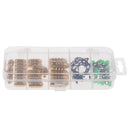 69pcs/box Brass Fishing Weights Sinkers Split Rings Jig Hooks Duolock Snaps Luminous Beads Set