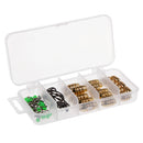 69pcs/box Brass Fishing Weights Sinkers Split Rings Jig Hooks Duolock Snaps Luminous Beads Set