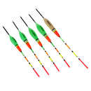 5 Pieces Luminous Fishing Bobbers Night Fishing Floats Balsa Wood Bait Indicators