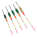 5 Pieces Luminous Fishing Bobbers Night Fishing Floats Balsa Wood Fishing Bait Indicators