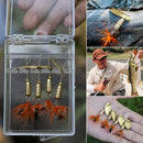 4 Pieces Spoon Fishing Lure Hard Metal Lure Spinnerbait Crankbait with Treble Hooks Bright Red Artificial Feathers