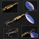 5pcs Fishing Spinners Spoon Baits Sequins Fishing Lures Hard Baits for Bass Trout Salmon Walleye