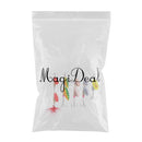 5 Pieces Spoon Fishing Lure Hard Metal Lure Spinnerbait Crankbait with Treble Hooks Bright Red Artificial Feathers