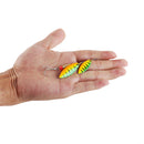 5 Pieces Spoon Fishing Lure Hard Metal Lure Spinnerbait Crankbait with Treble Hooks Bright Red Artificial Feathers