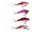 4pcs Spoon Fishing Lures Metal Hard Bait VIB Jigging Spinnerbaits Crankbait