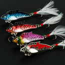 4pcs Spoon Fishing Lures Metal Hard Bait VIB Jigging Spinnerbaits Crankbait