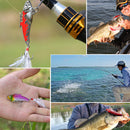 4pcs Spoon Fishing Lures Metal Hard Bait VIB Jigging Spinnerbaits Crankbait