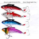 4pcs Spoon Fishing Lures Metal Hard Bait VIB Jigging Spinnerbaits Crankbait