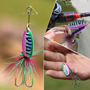 5 Pieces Spoon Fishing Lures Sequin Fishing Baits Crankbaits with Treble Hooks Wonderful Fish Tools for Fishing Lovers