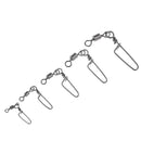 150pcs Stainless Steel Rolling Swivel with Coast Lock Snaps Fishing Lure Hook Line Connectors 1# 2# 4# 6# 8