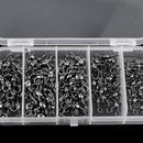 115pcs Heavy Duty Three Way Barrel Swivels Black T-Ture Swivels Fishing Connectors with Box