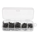 115pcs Heavy Duty Three Way Barrel Swivels Black T-Ture Swivels Fishing Connectors with Box