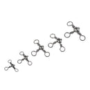 115pcs Heavy Duty Three Way Barrel Swivels Black T-Ture Swivels Fishing Connectors with Box