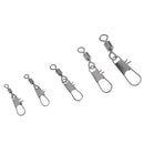 290Pcs High Strength Rolling Swivel with Safety Snaps Fishing Line Hook Connectors 2# 4# 6# 8# 10