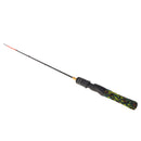 Detachable Ice Fishing Rod 2 Sections Micro Spinning Rod Green Winter Travel Pole for Fishing on Boat Dams or Ice