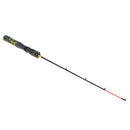 Detachable Ice Fishing Rod 2 Sections Micro Spinning Rod Green Winter Travel Pole for Fishing on Boat Dams or Ice